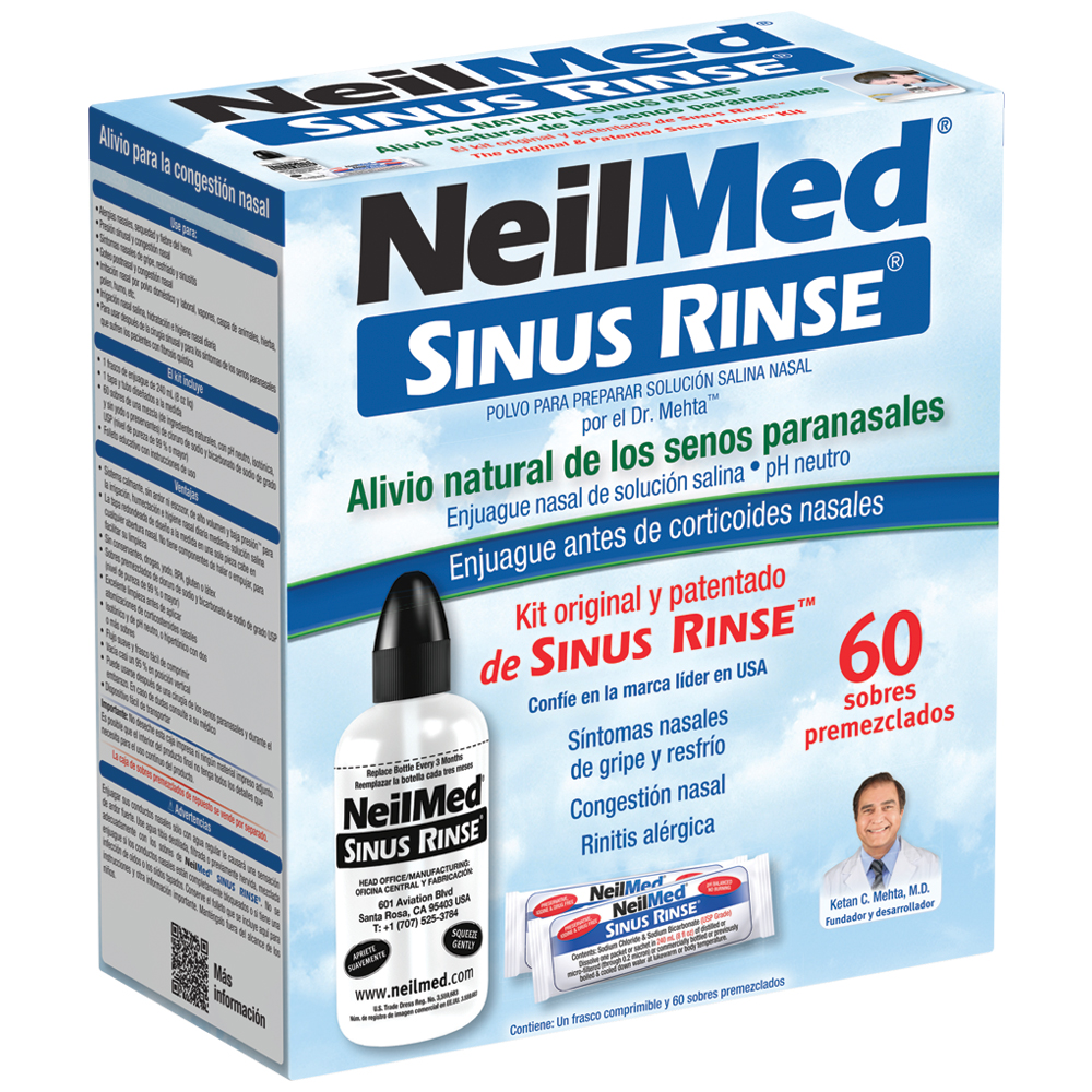 Sinus Rinse Kit con 60 sobres NeilMed Mexico  Store